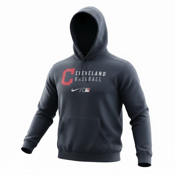 Nike Other - Cleveland Guardians Hoodie Mens Large Blue Nike Dri Fit Sweatshirt Logo MLB L